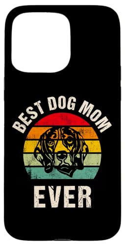 Retro Best Dog Mom Ever, Divertido Día de la Madre Perros Dueño Amante Carcasa para iPhone 15 Pro MAX