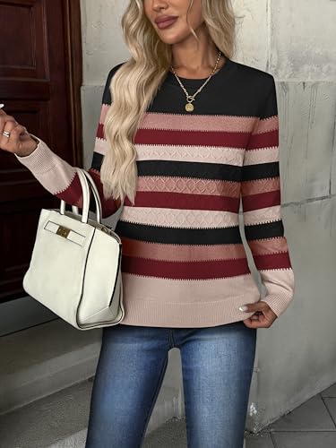 Zeagoo Womens Sweaters Long Sleeve Tops Crew Neck Knit Pullover Sweaters Fall Fashion 2025 Dressy Casual Basic Clothes2