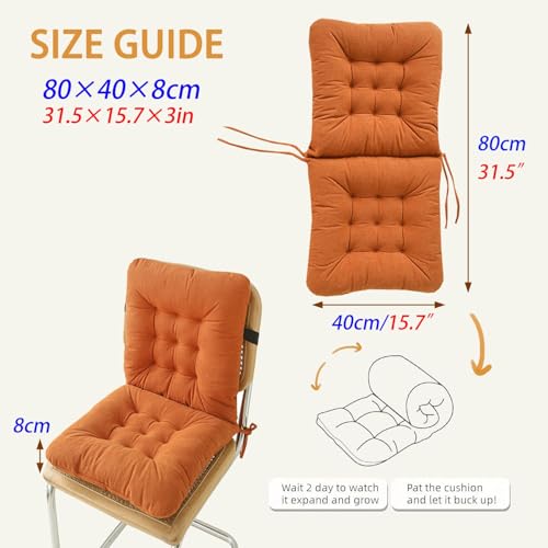 Galette fauteuil à bascule chenille gris épais 3 pouces doux