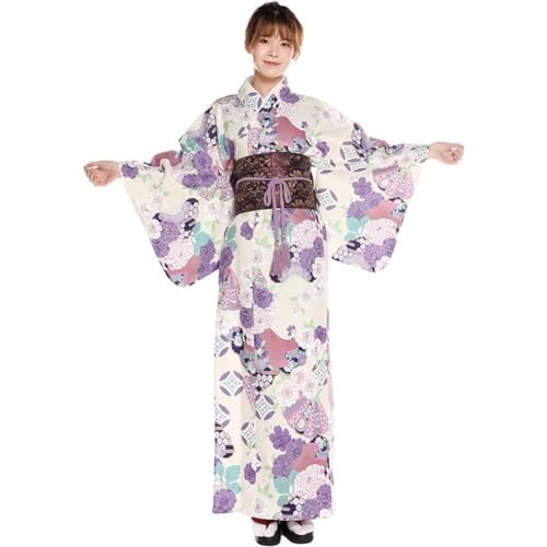 Robe Japonaise Yukata Femme - Costume de Photographie Ajustable
