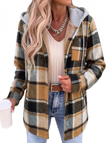 Zeagoo Womens Casual Flannel Shacket Warm Plaid Coat - image 1