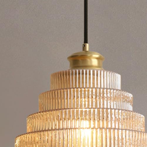 Suspension E27 à montage encastré, lustre industriel en verre créatif