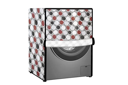 Image of Stylista Washing Machine Cover Compatible for Bosch 8 kg Front Load WAT24463IN Abstract Pattern Mgrey