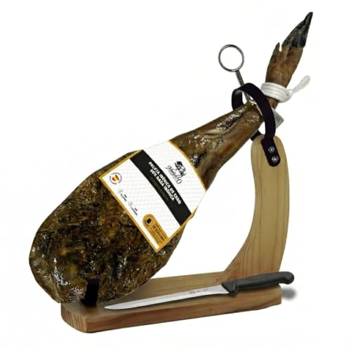Spanish Iberico Ham Shoulder with Stand and Knife by The Black Hoof