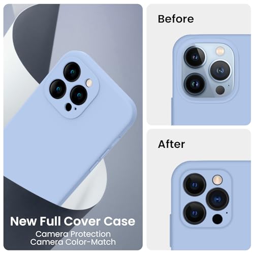 Image of FireNova Designed for iPhone 13 Pro Max Case, Silicone [Camera Protection] Phone Case, Soft Anti-Scratch Microfiber Lining Inside, 6.7 inch, Light Blue