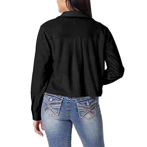 WallFlower Women's Chloe Polar Cozy Fleece Boyfriend Spring, Summer and Fall Light Shacket Jackets3