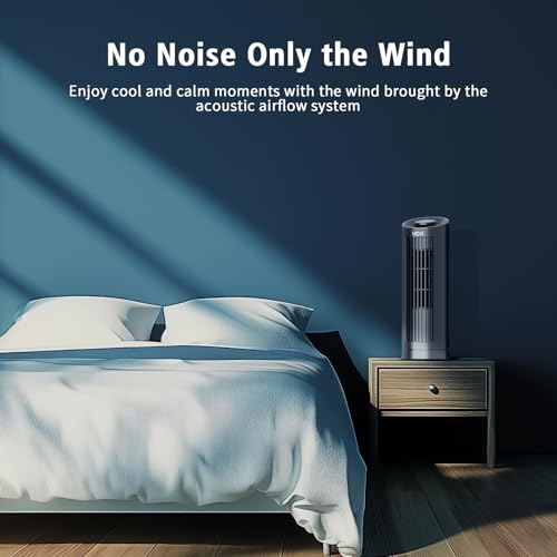Vck Tower Fan, 80° Oscillating Table Fan With 3 Speeds, Fast Cooling, Quiet Operation, Portable Bladeless Fan thumb #2