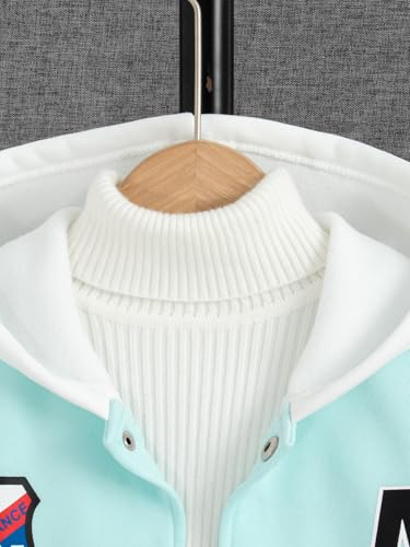 Boys Hoodie Baseball Jacket Varsity Style Graphic Letter Kids Cardigan Sweatshirt Fall Winter Outerwear4