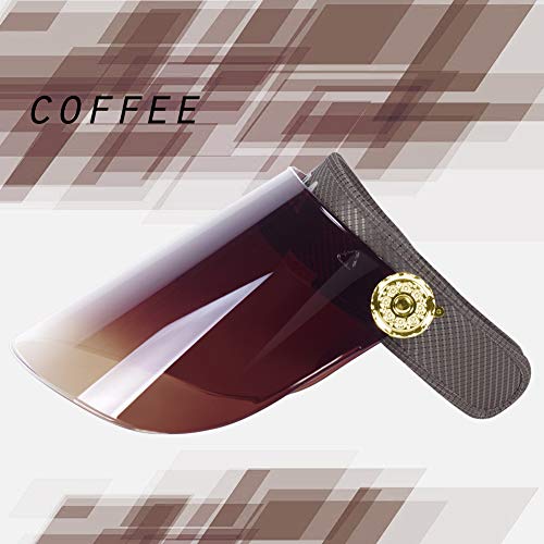 Women Anti-UV Visor Hat UPF40+ Solar Sun Protection Headband Summer Cap (Coffee)