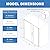 BoBliss Retractable Shower Door, No Cut, 56-60" W x 72" H Sliding Shower Door, Glass Shower Door with 1/4" (6mm) Clear SGCC Tempered Glass, Matte Black