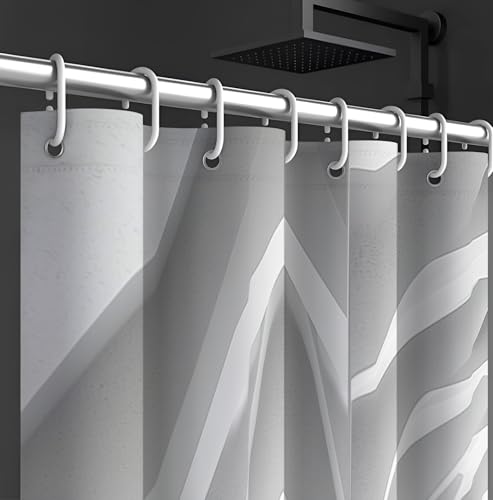 Rideau de douche imperméable et lavable avec impression géométrique 3D