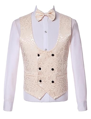 Gilet de costume homme jacquard de mariage soirée décontractée chic Ulnomio
