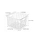 SANNO 11“ Freezer Baskets Storage Organizers, Farmhouse Organizer Bins for Cabinets, Pantry, Closets, Bedrooms