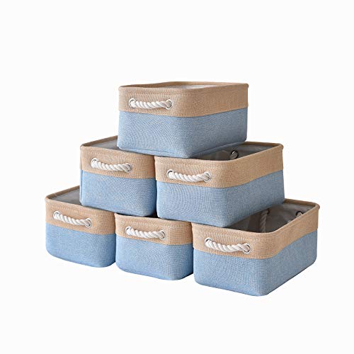 Jtirey Storage Baskets [6-Pack] Small Storage Bins 12