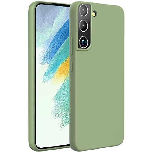Ultradünne, Matte, Matcha-Grün TPU-Gummigelhülle (Matcha-Grün), kompatibel mit Samsung Galaxy S22 Cover