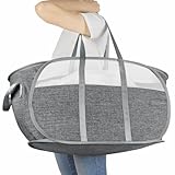 BOSNONA Cestas plegables grandes para la colada, para la colada del hogar (gris)