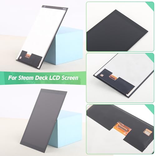 YWLRONG for Steam Deck Screen Repair Replacement for Steam Deck LCD Display Anti-Glare Screen Assembly Accessories Part with Repair Tools