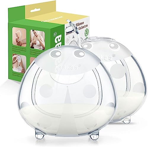 Image of haakaa Ladybug Milk Collector 1.4oz/40ml 2pk - Wearable Nursing Cups | Soft Breast Shells | Breastmilk Saver |Portable Letdown Catcher for Pumping On The Go Breastfeeding Moms, Protect Sore Nipples