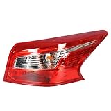 GENRICS Tail Light Assembly Replacement for 2016 Nissan Sentra 265503YU0A Outer Right Tail Lamp Pass