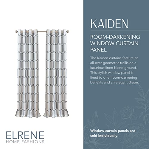 Elrene Single Panel Window Curtain Drape, Soft Blue, 52"x84", Slate Blue, W 52" x L 84" (1 Panels) - Image 2