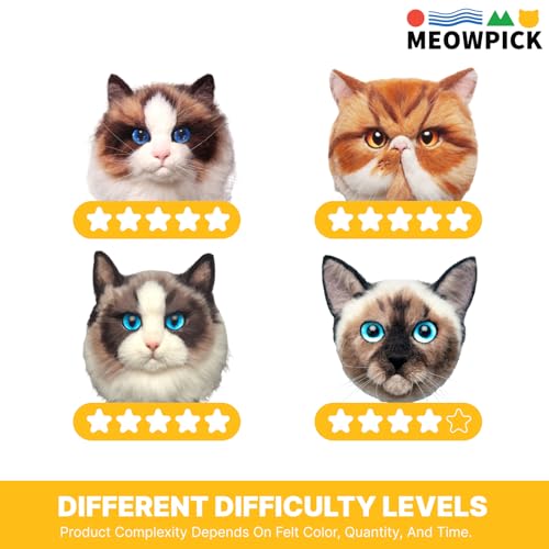 Image of MeowPick Needle Felting Kit with Cat Head Mold, Animals Needle Felting Set, DIY Wool Felt Materials Set with Felting Tool and Instruction for Quick Needle Felting Craft (Cow)