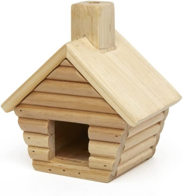 Kikkerland Miniature Log Cabin Little Cabin Wood Incense Burner