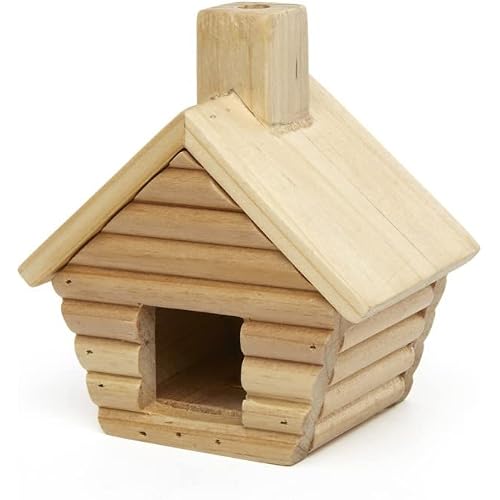 Kikkerland Miniature Log Cabin Little Cabin Wood Incense Burner