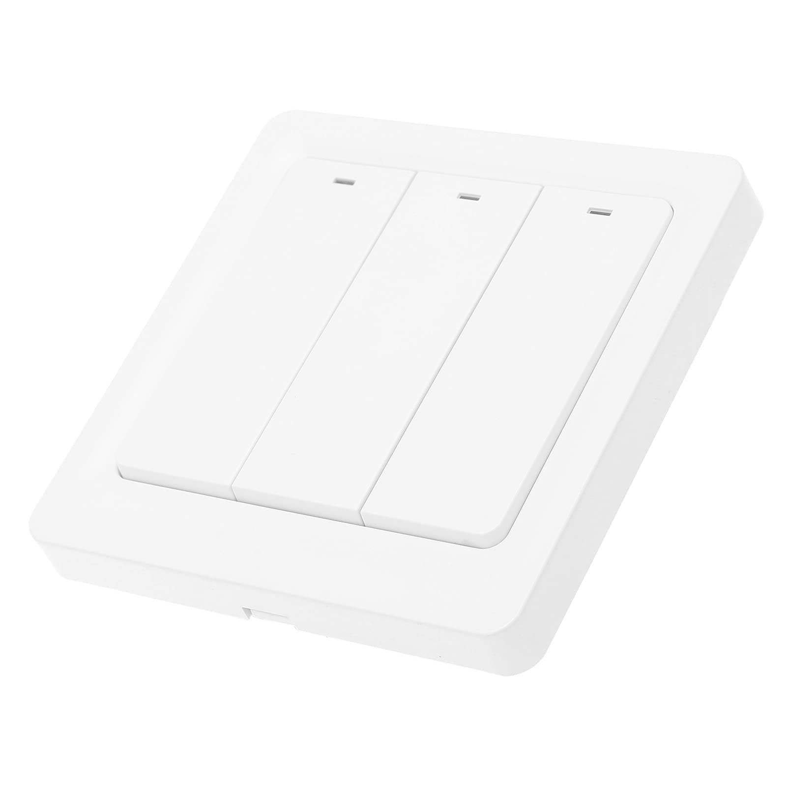 Interruptor de luz inteligente, panel de pared de material de PC de 3 entradas, 600 W, TUYA, WiFi, CA 100‑240 V, para automatización del hogar (WiFi)