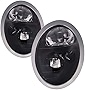 PERDE Compatible with Mini Cooper Black Headlight Set Halogen Left Driver Right Passenger Pair