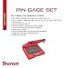 Starrett Precision Steel Pin Gage Set with Rugged, High Impact Protective Case - .061-.250