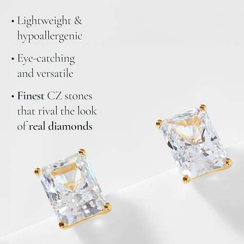 Nadri Stud Earrings for Women - Dazzling Stud Earrings, Emerald Earrings, Cubic Zirconia Earrings for Women, Bridal Proposal Box, Bridal Earrings4