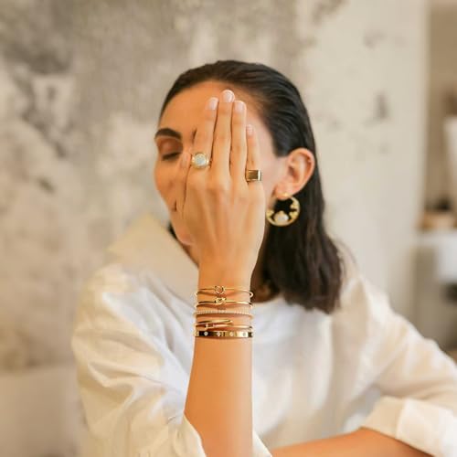 18 K Gold Plated Love Bangle Bracelet Stack Cuff Jewelry for Women Jewelry Set for Women Gift with Box4