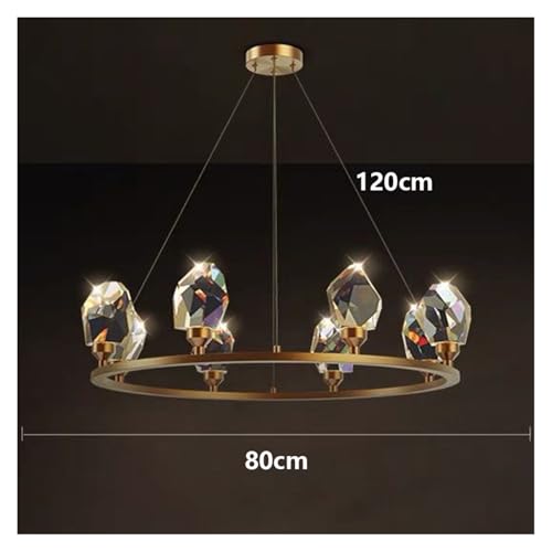 Lustre salon moderne 8 têtes télécommandé pour éclairage intérieur de plafond - 2