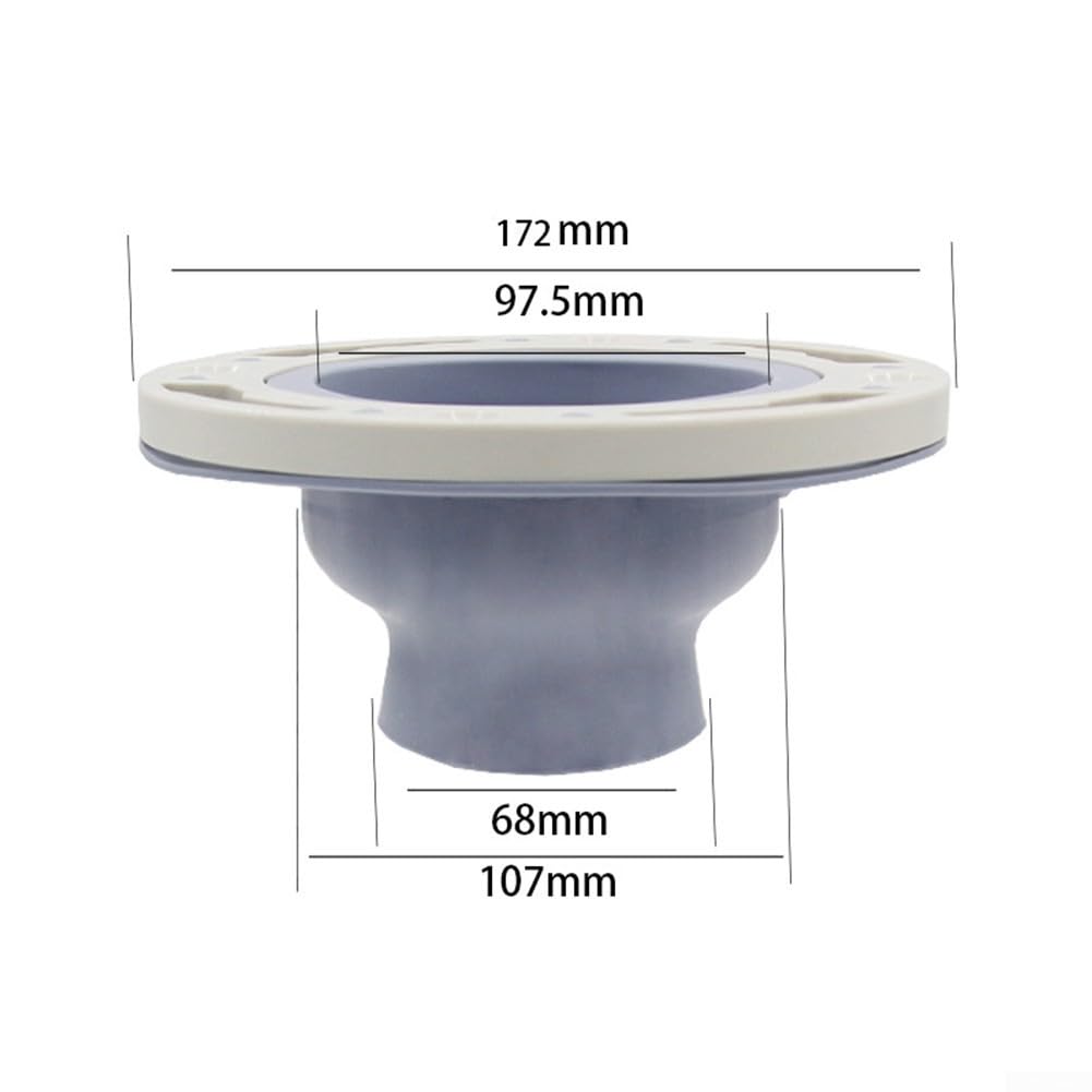 Brida de sellado de inodoro, anillo de sello de inodoro Parte de goma para reparación de estanques de cierre antifugas (gris)