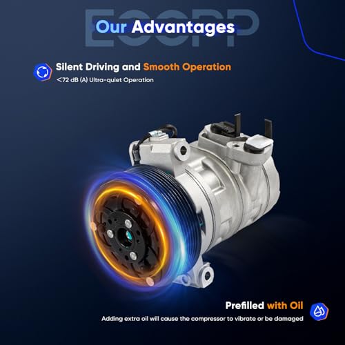 Image of ECCPP A /C Compressor with Clutch Fit for Jeep Wrangler V6 3.8L 2007-2011 | Fast Cooling AC Compressor