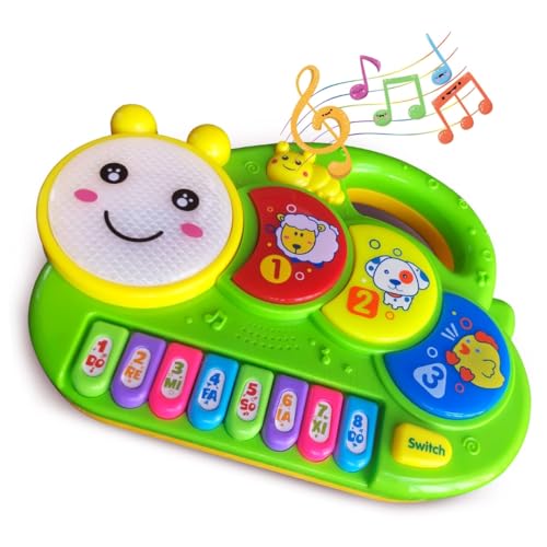Image of Toddler Musical Keyboard Piano Toy - Drum Sounds, Fun Melodies, Animal Buttons & Light-Up Keys | Early Learning Music Toy for Boys & Girls Ages 2 to 5+