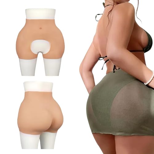 Adima Culotte Complet Silicone Big Ass Cul Butt Shaper Contrôle Hanche Enhancer Short Fesse Push Up Panty pour Femmes Crossdresser,Color1,1.22in