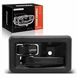 A-Premium Front Left Driver Side Interior Door Handle Compatible with Jeep Wrangler 1987-1995/1997-2002, Cherokee 1984-1986, TJ 1997-2002, Textured Black, with Door Lock Button, Replace# CH1312106