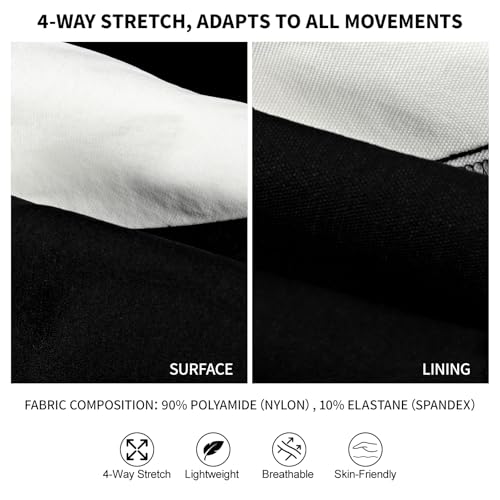 GINGTTO Mens Tapered Jogger Pants Stretch Slim Fit Athletic Pants for Men Cozy with Pockets White Stripe 324