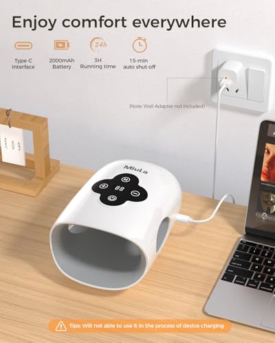 Miula Cordless Hand Massager with Compression Soothing Heating Adjustable Modes for Daily - image 6