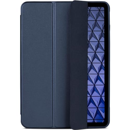 Étui de protection iPad Air 13 luxe en cuir PU bleu au profil mince