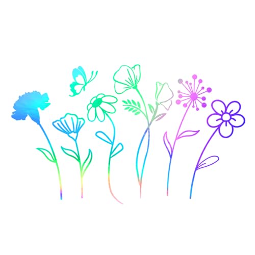 1Sheet Birth Month Flower Decal,Wildflower Decals,Boho Car Decal, Floral Vinyl Decal Gift for Plant Lovers/Gifts for Mom, Floral Car Decal, Mother's Day Gift |4.8