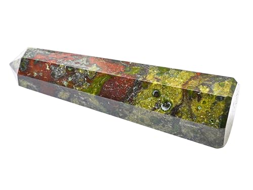 Image of Crystal Heaven Certified Dragon Bloodstone Tower Obelisk Point For Chakra, Healing And Balancing - Aaa Grade Original Certified Gemstone Agate For Reiki Meditation Yoga Spiritual (2-3 Inches)
