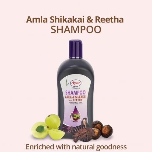 Image of Ayur herbal Amla Shikakai Shampoo for all hair type (1000ml)