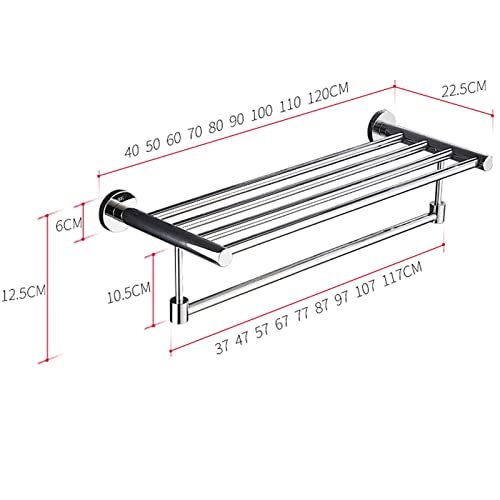 Porte-serviette murale en acier inoxydable Sus 304 de 40 à 120 cm pour cuisine - 6