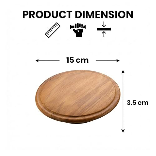 Image of Teak Wood Wardrobe Handle /Wardrobe Door Handle /Cabinet Handle /Modern Handle for Interior (6 Inch) Natural Wood Finish-| 3 Years Warranty |