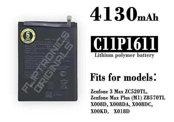 Image of C11P1611 Battery for Asus Zenfone 3 Max / ZC520TL Battery with 6 Month Warranty**** (Z288)