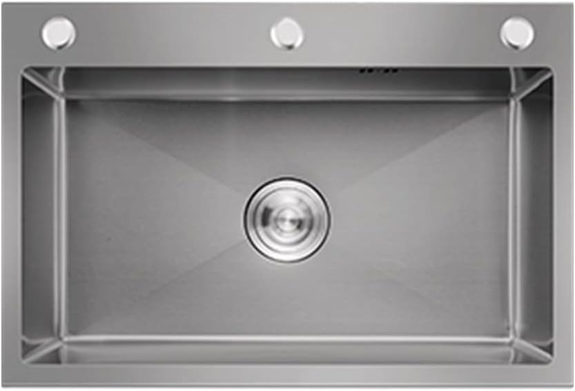 Kitchen Sink Household Sink Stainless Steel Sink Kitchen Undercounter Basin Sink (Color : Black(A), Style : 68 * 45 * 20cm)