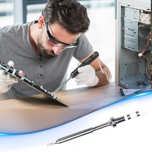 Image of TS100 Soldering Iron Tip, Portable Mini Electric Soldering Iron Tip Replacement, Welding Tool Rapid Heating Tip for TS100 Soldering Iron (TS100-BC2)