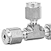 ANKROYU Compression Ferrule Connector 316 Stainless Steel Equal Diameter Tee High Pressure Vibration Proof for Oil Refining Industry Gas Food Manufacturing (F1 / 8)